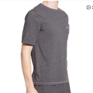 New! LUNYA Men's S Charcoal Grey Gray Restore Short Sleeve Sleep Shirt Tee Lahgo